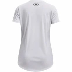 UNDER ARMOUR GIRLS TECH BIG LOGO SOLID BODY SHIRT - WHITE -HockeyPro Hub UNDER ARMOUR GIRLS TECH BIG LOGO SOLID BODY SHIRT WHITE BACK