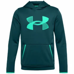 UNDER ARMOUR KID'S ARMOUR FLEECE HOODIE - TEAL/GREEN