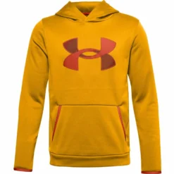 UNDER ARMOUR KID'S ARMOUR FLEECE HOODIE - YELLOW/ORANGE