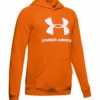 UNDER ARMOUR KID'S RIVAL LOGO HOODIE - ORANGE -HockeyPro Hub UNDER ARMOUR KID S RIVAL LOGO HOODIE ORANGE