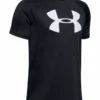UNDER ARMOUR KID'S TECH BIG LOGO T SHIRT - BLACK