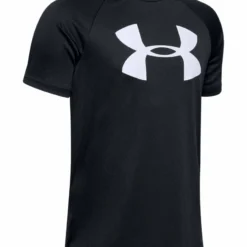 UNDER ARMOUR KID'S TECH BIG LOGO T SHIRT - BLACK