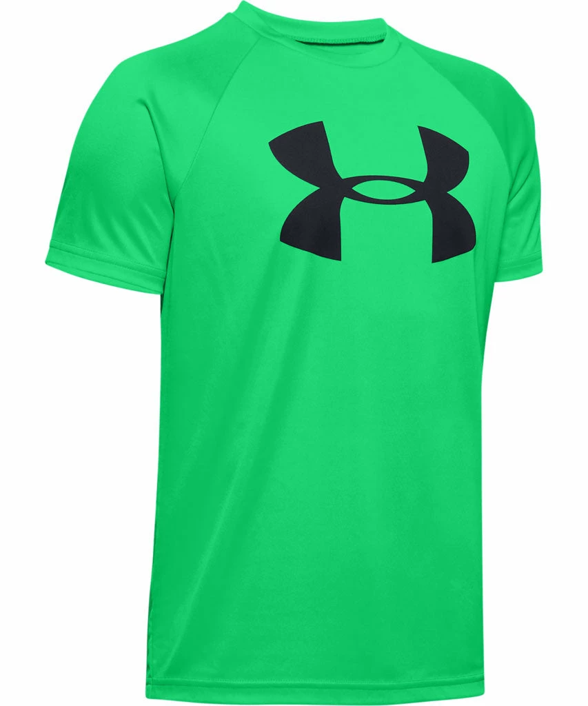 UNDER ARMOUR KID'S TECH BIG LOGO T SHIRT - GREEN 3 UNDER ARMOUR KID'S TECH BIG LOGO T SHIRT - GREEN