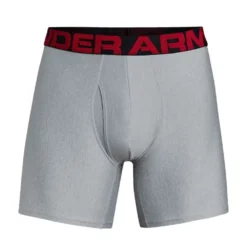 UNDER ARMOUR MEN'S BOXER JOCK TECH 6" 2-PACK - GREY