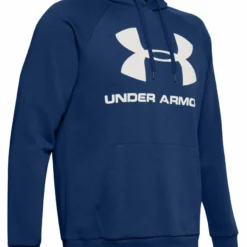 UNDER ARMOUR ADULT RIVAL FLEECE LOGO HOODIE II - NAVY