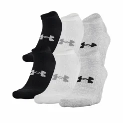Gildan UNDER ARMOUR KIDS TRAINING NO SHOW SOCKS 6 PACK - GREY