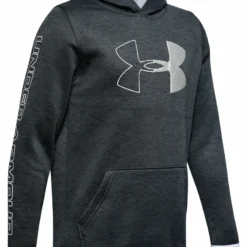 UNDER ARMOUR ARMOUR FLEECE BRANDED KID'S HOODIE - BLACK