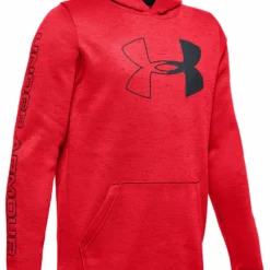 UNDER ARMOUR ARMOUR FLEECE BRANDED KID'S HOODIE - RED