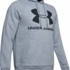 UNDER ARMOUR RIVAL FLEECE LOGO ADULT HOODIE II - GREY -HockeyPro Hub UNDER ARMOUR RIVAL FLEECE LOGO MEN S HOODIE II 1345628 035
