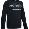 UNDER ARMOUR RIVAL KID'S HOODIE - BLACK -HockeyPro Hub UNDER ARMOUR RIVAL KID S HOODIE 1343276 001