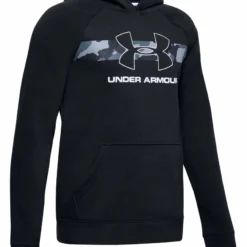 UNDER ARMOUR RIVAL KID'S HOODIE - BLACK