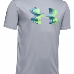 UNDER ARMOUR TECH BIG LOGO SOLID KID'S T SHIRT - GREY