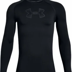 UNDER ARMOUR UA ARMOUR KID'S LONG SLEEVE SHIRT - BLACK