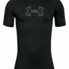 UNDER ARMOUR KIDS ARMOUR SHORT SLEEVE T SHIRT - BLACK 1 UNDER ARMOUR KIDS ARMOUR SHORT SLEEVE T SHIRT - BLACK -HockeyPro Hub Under Armour Boys Armour Short Sleeve T Shirt Black Front