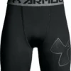UNDER ARMOUR KID'S MID COMPRESSION SHORTS - BLACK -HockeyPro Hub Under Armour Kids Mid Compression Shorts Black Front 178409 min