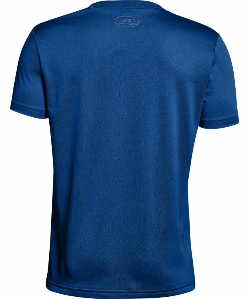 UNDER ARMOUR KID'S TECH BIG LOGO SOLID T SHIRT - BLUE 4 UNDER ARMOUR KID'S TECH BIG LOGO SOLID T SHIRT - BLUE - Image 2
