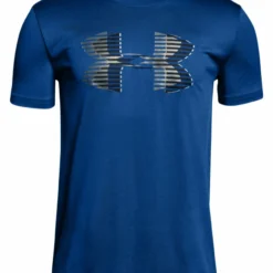 UNDER ARMOUR KID'S TECH BIG LOGO SOLID T SHIRT - BLUE