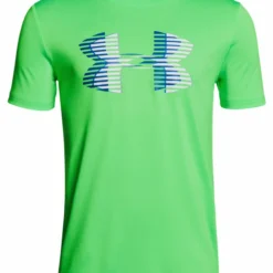 UNDER ARMOUR KID'S TECH BIG LOGO SOLID T SHIRT - GREEN