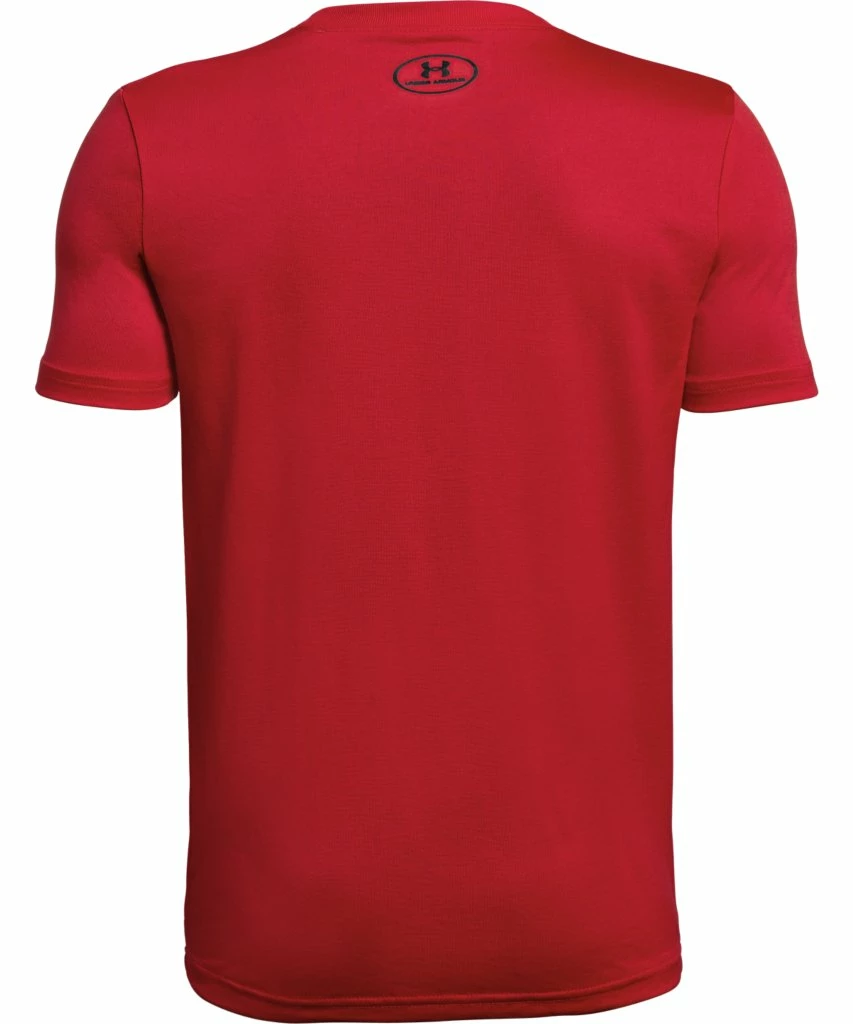 UNDER ARMOUR KID'S TECH BIG LOGO SOLID T SHIRT - DARK RED 4 UNDER ARMOUR KID'S TECH BIG LOGO SOLID T SHIRT - DARK RED - Image 2