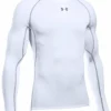 UNDER ARMOUR ADULT HEATGEAR LONG SLEEVE SHIRT - WHITE 1 UNDER ARMOUR ADULT HEATGEAR LONG SLEEVE SHIRT - WHITE -HockeyPro Hub Under Armour Mens HeatGear Longsleeve Shirt White Front 178434