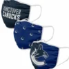 FOCO VANCOUVER CANUCKS ADULT NON-MEDICAL FACE MASKS - 3 PACK -HockeyPro Hub Vancouver Canucks Fabric Face Masks 3 Pack
