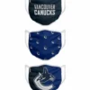FOCO VANCOUVER CANUCKS KIDS NON-MEDICAL FACE MASKS - 3 PACK -HockeyPro Hub Vancouver Canucks Kids Fabric Face Masks 3 Pack