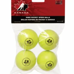 Diesel HOCKEY CANADA YELLOW SPEED BALL KNEE HOCKEY BALL 4PK