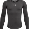 UNDER ARMOUR KID'S HOCKEY LONG SLEEVE FITTED GRIPPY TOP - BLACK