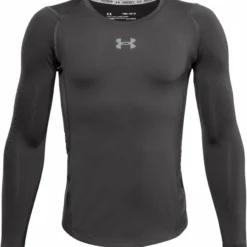 UNDER ARMOUR KID'S HOCKEY LONG SLEEVE FITTED GRIPPY TOP - BLACK
